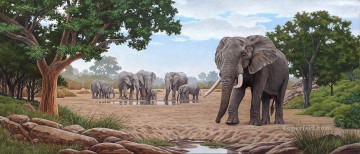  Herd Kunst - Elefantenherde